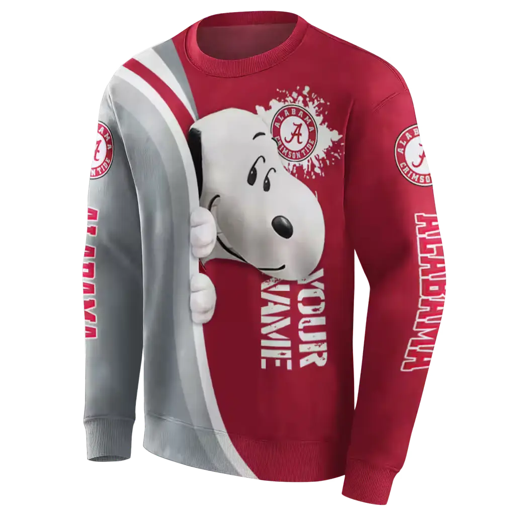 personalized alabama crimson tide peeking snoopy crimson hoodie new arrival personalized alabama crimson tide peeking snoopy crimson hoodie new arrival