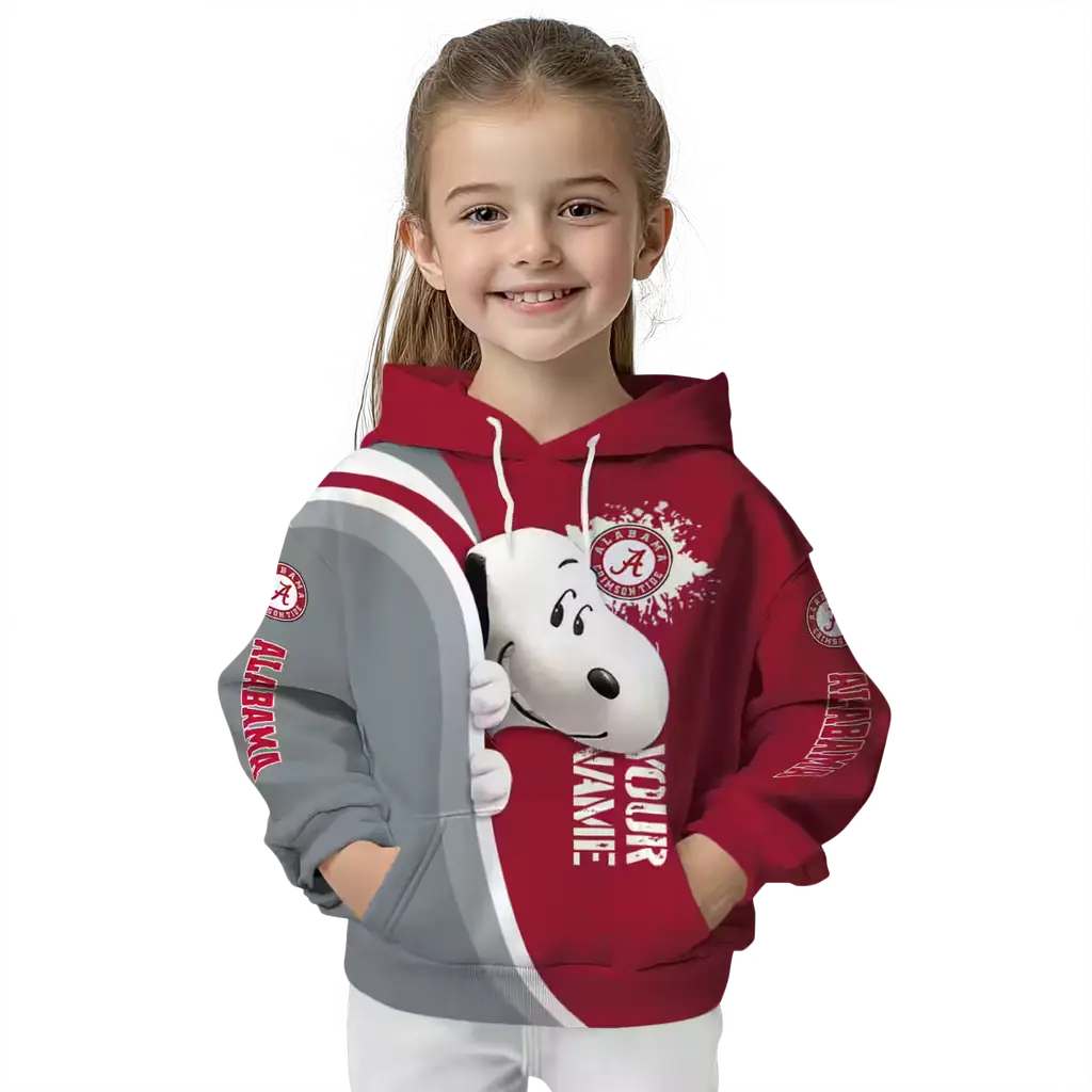 personalized alabama crimson tide peeking snoopy crimson hoodie top rated personalized alabama crimson tide peeking snoopy crimson hoodie top rated