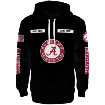 personalized alabama crimson tide punisher skull black hoodie best selling