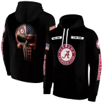 personalized alabama crimson tide punisher skull black hoodie best selling