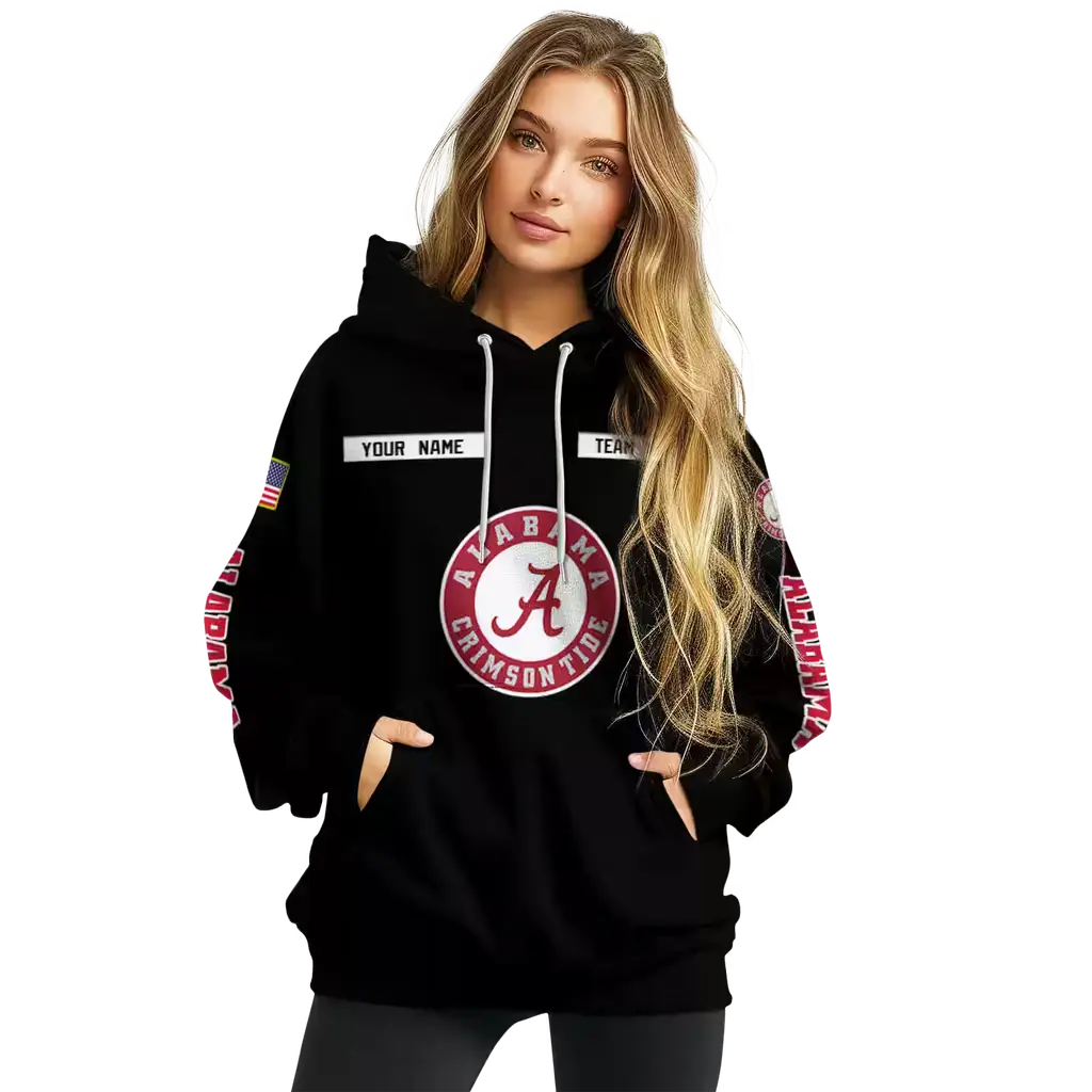 personalized alabama crimson tide punisher skull black hoodie high quality personalized alabama crimson tide punisher skull black hoodie high quality