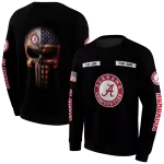 personalized alabama crimson tide punisher skull black hoodie best selling