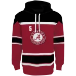 personalized alabama crimson tide striped pattern crimson hoodie best selling