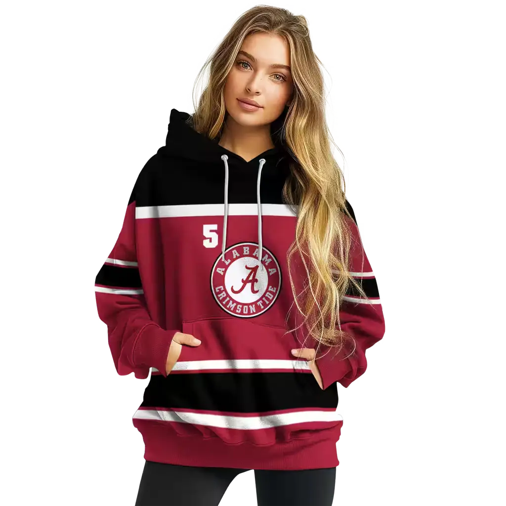 personalized alabama crimson tide striped pattern crimson hoodie high quality personalized alabama crimson tide striped pattern crimson hoodie high quality