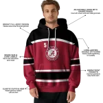 personalized alabama crimson tide striped pattern crimson hoodie best selling