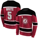 personalized alabama crimson tide striped pattern crimson hoodie best selling