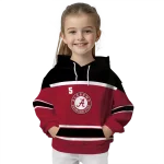 personalized alabama crimson tide striped pattern crimson hoodie best selling