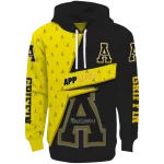 personalized appalachian state mountaineers abstract shape black hoodie best selling