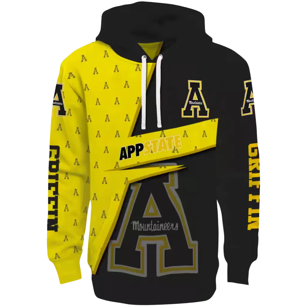 personalized appalachian state mountaineers abstract shape black hoodie best selling personalized appalachian state mountaineers abstract shape black hoodie best selling