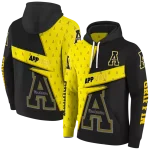 personalized appalachian state mountaineers abstract shape black hoodie best selling