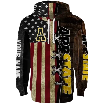 personalized appalachian state mountaineers american pride hoodie best selling