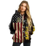 personalized appalachian state mountaineers american pride hoodie best selling