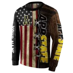 personalized appalachian state mountaineers american pride hoodie best selling