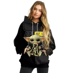 personalized appalachian state mountaineers baby yoda black hoodie best selling