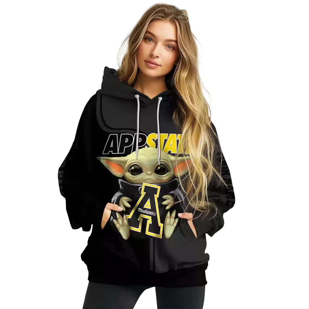 personalized appalachian state mountaineers baby yoda black hoodie high quality personalized appalachian state mountaineers baby yoda black hoodie high quality