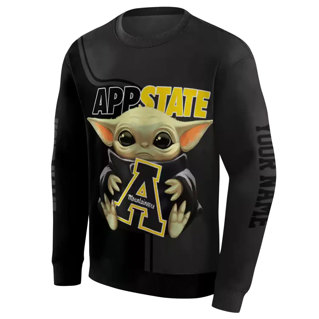 personalized appalachian state mountaineers baby yoda black hoodie new arrival personalized appalachian state mountaineers baby yoda black hoodie new arrival
