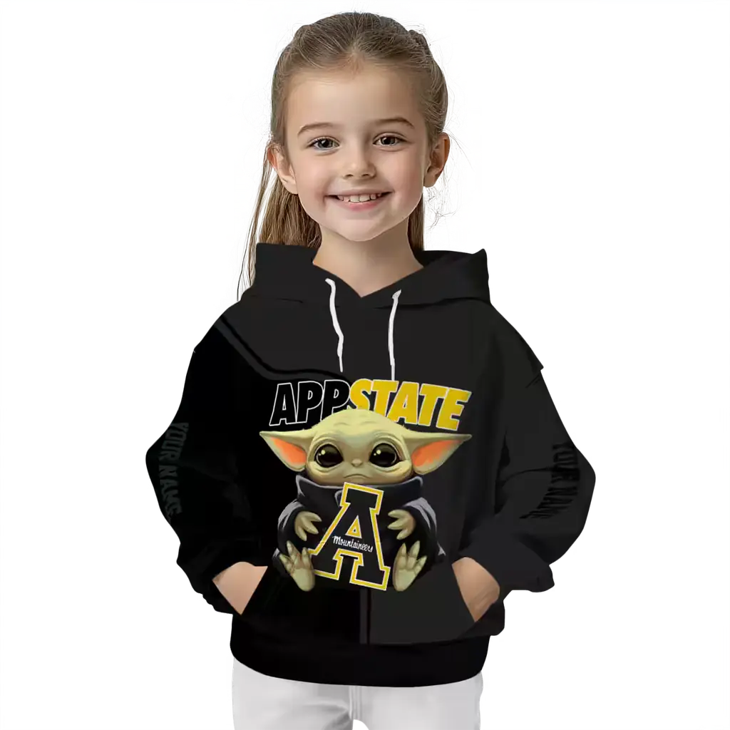 personalized appalachian state mountaineers baby yoda black hoodie top rated personalized appalachian state mountaineers baby yoda black hoodie top rated