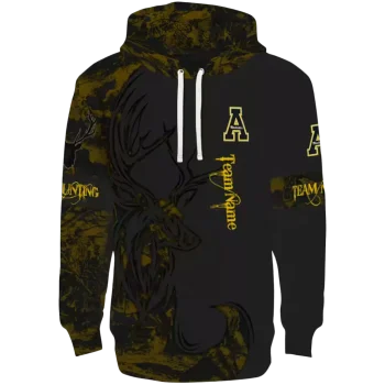 personalized appalachian state mountaineers deer silhouette black hoodie best selling