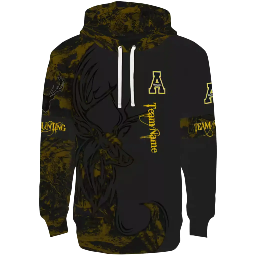 personalized appalachian state mountaineers deer silhouette black hoodie best selling personalized appalachian state mountaineers deer silhouette black hoodie best selling
