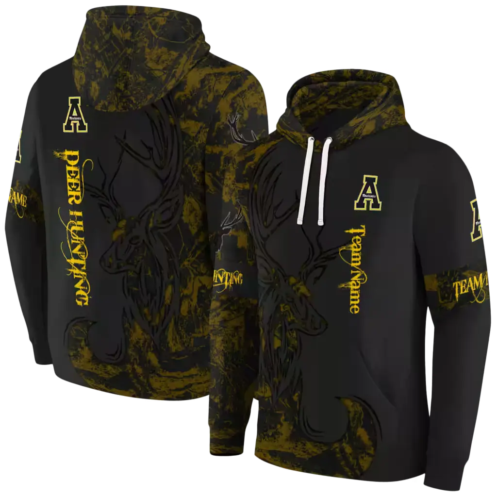 personalized appalachian state mountaineers deer silhouette black hoodie fashion forward personalized appalachian state mountaineers deer silhouette black hoodie fashion forward