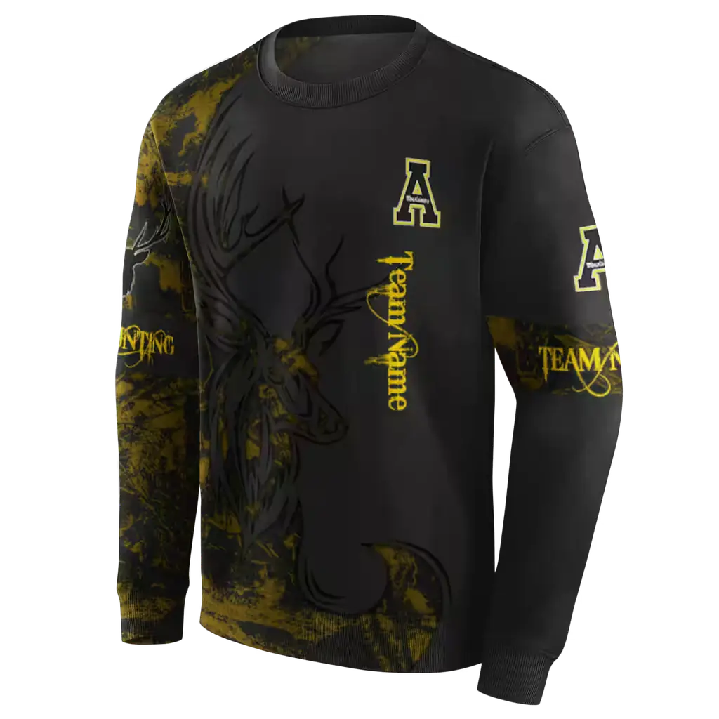 personalized appalachian state mountaineers deer silhouette black hoodie new arrival personalized appalachian state mountaineers deer silhouette black hoodie new arrival