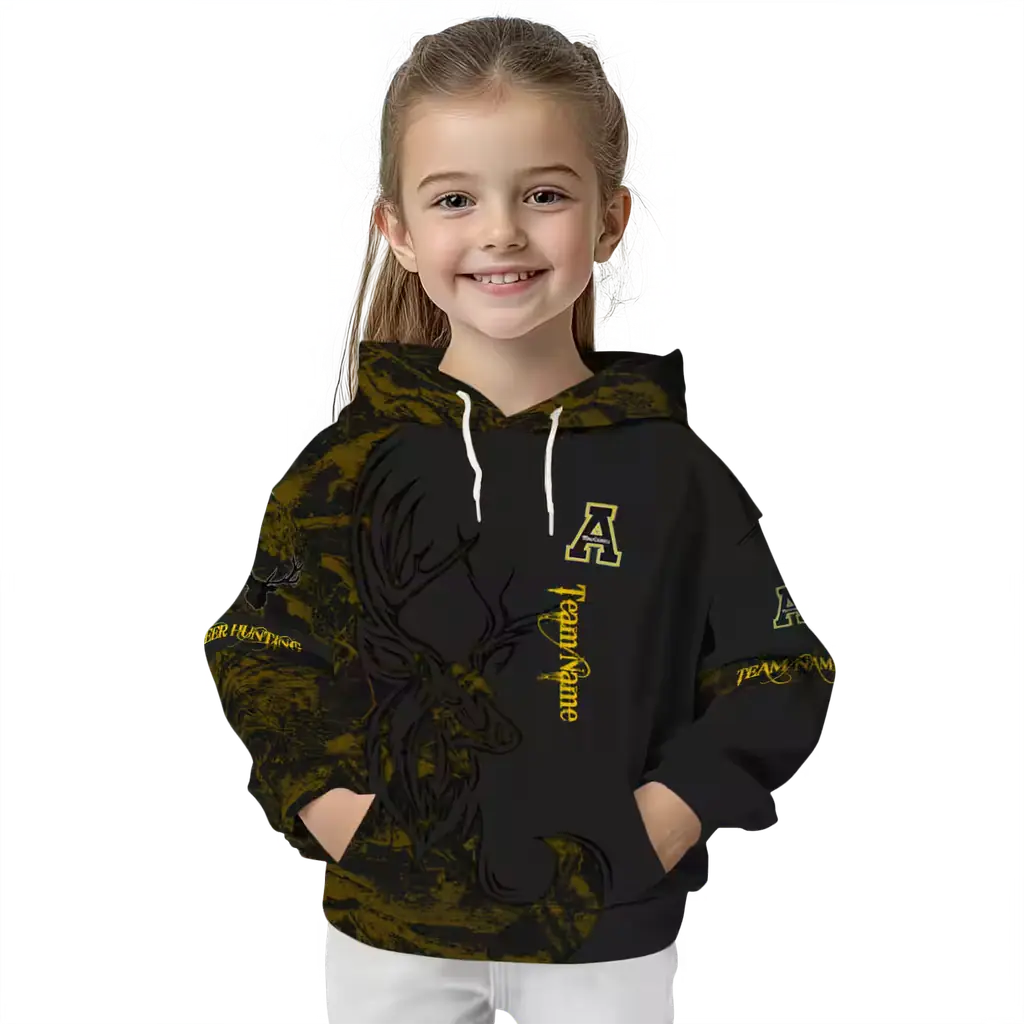 personalized appalachian state mountaineers deer silhouette black hoodie top rated personalized appalachian state mountaineers deer silhouette black hoodie top rated
