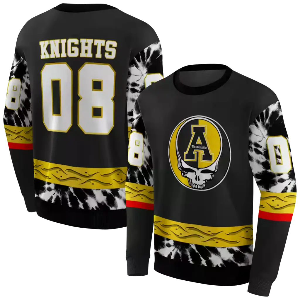 personalized appalachian state mountaineers grateful vibes black hoodie premium grade personalized appalachian state mountaineers grateful vibes black hoodie premium grade