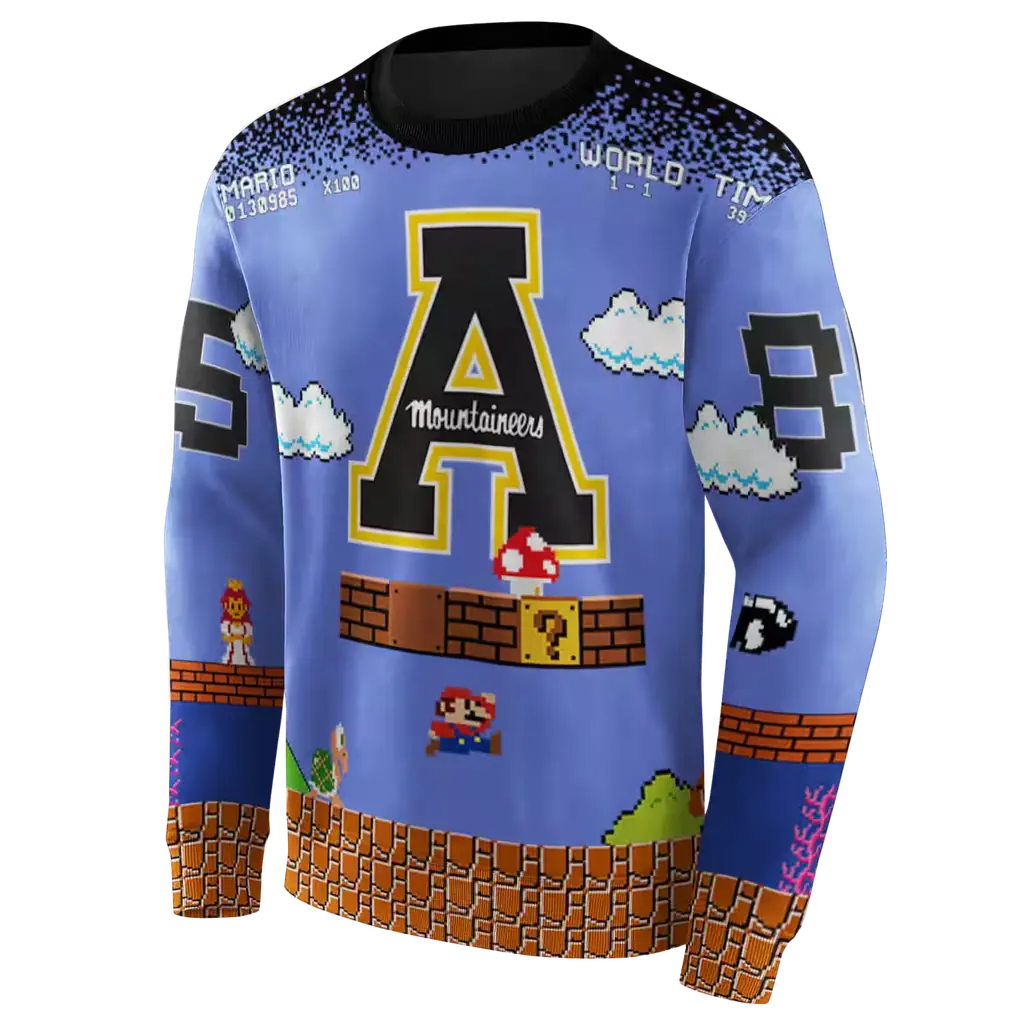 personalized appalachian state mountaineers mario blue black hoodie new arrival personalized appalachian state mountaineers mario blue black hoodie new arrival