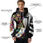 personalized appalachian state mountaineers puzzle pieces black hoodie best selling