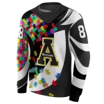 personalized appalachian state mountaineers puzzle pieces black hoodie best selling