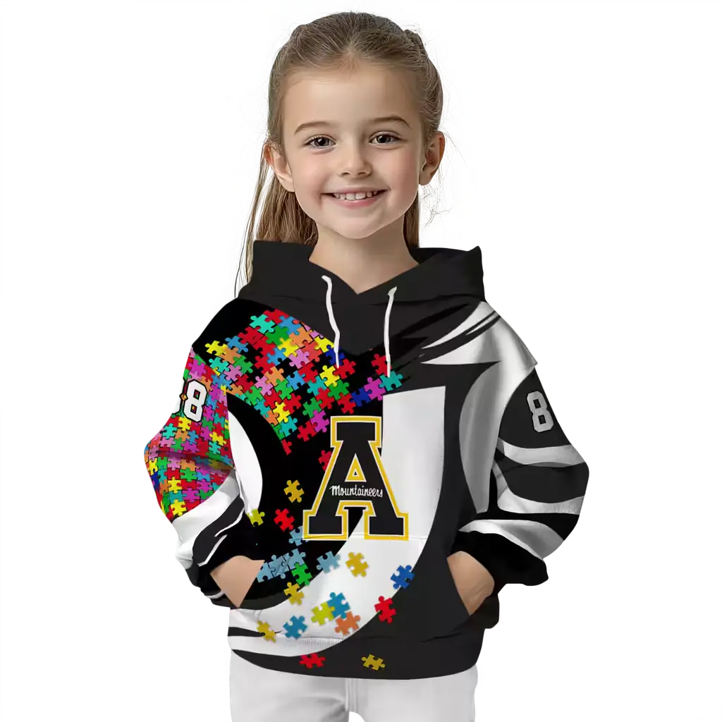 personalized appalachian state mountaineers puzzle pieces black hoodie top rated personalized appalachian state mountaineers puzzle pieces black hoodie top rated