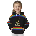 personalized appalachian state mountaineers rainbow stripes black hoodie best selling