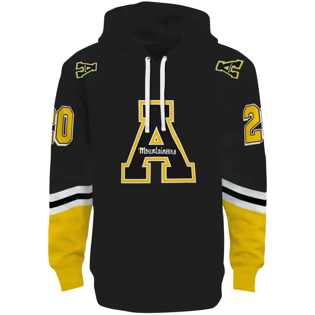 personalized appalachian state mountaineers striped sleeves black hoodie best selling personalized appalachian state mountaineers striped sleeves black hoodie best selling