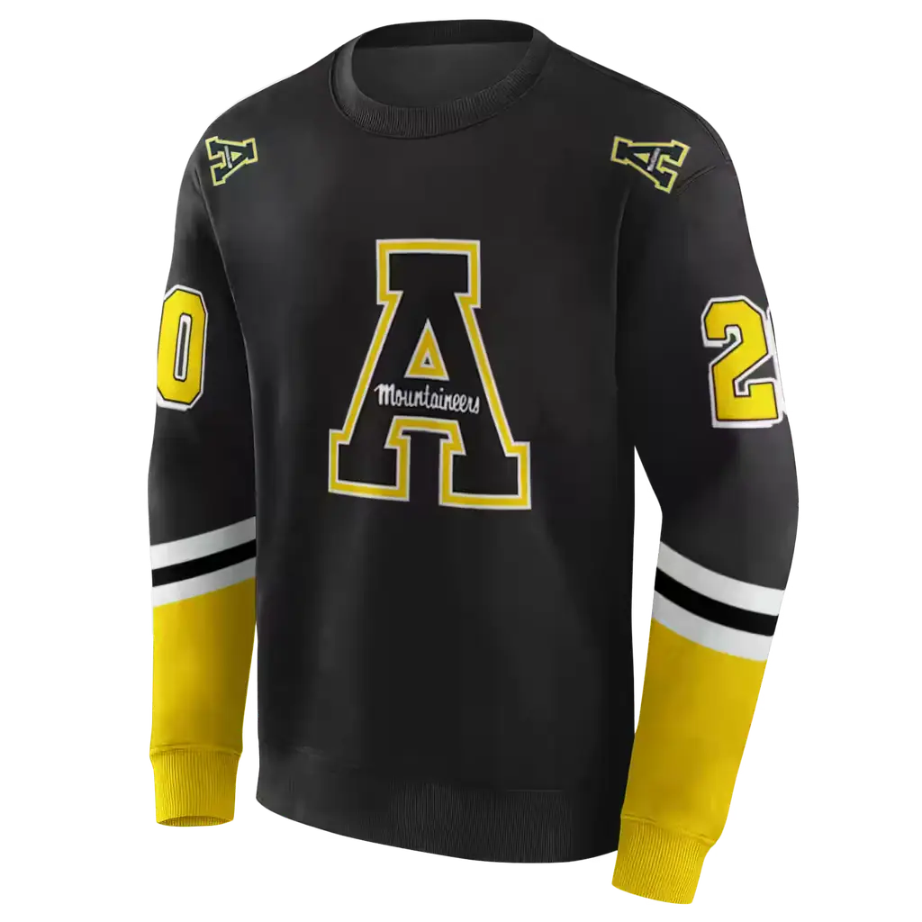 personalized appalachian state mountaineers striped sleeves black hoodie new arrival personalized appalachian state mountaineers striped sleeves black hoodie new arrival