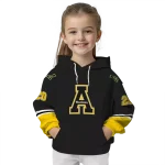 personalized appalachian state mountaineers striped sleeves black hoodie best selling
