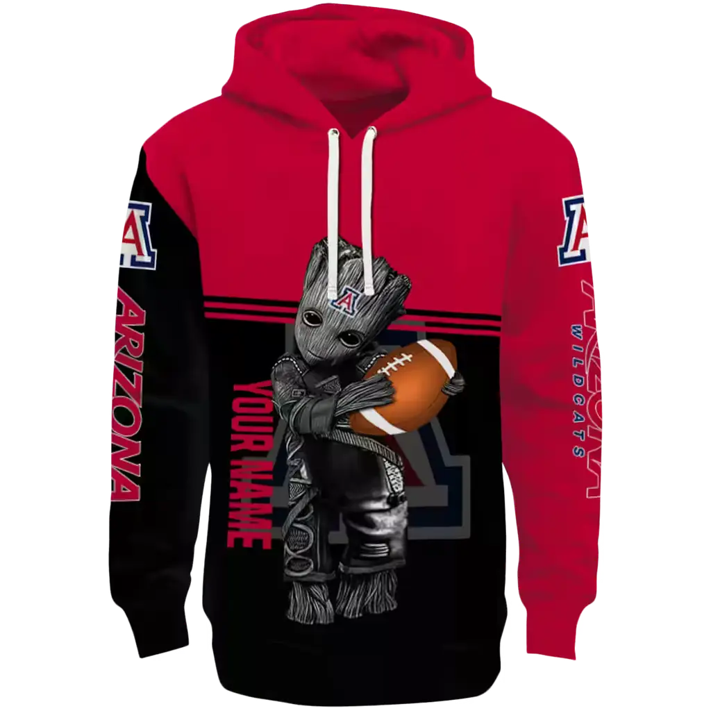 personalized arizona wildcats baby groot red black hoodie best selling personalized arizona wildcats baby groot red black hoodie best selling