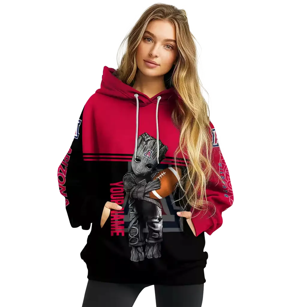 personalized arizona wildcats baby groot red black hoodie high quality personalized arizona wildcats baby groot red black hoodie high quality