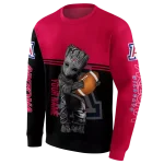 personalized arizona wildcats baby groot red black hoodie best selling
