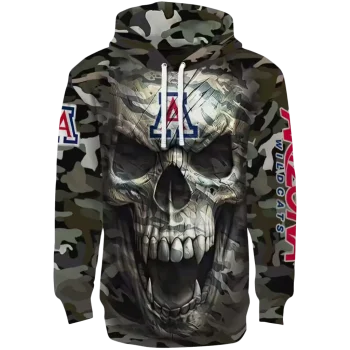 personalized arizona wildcats camo skull hoodie best selling