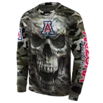 personalized arizona wildcats camo skull hoodie best selling