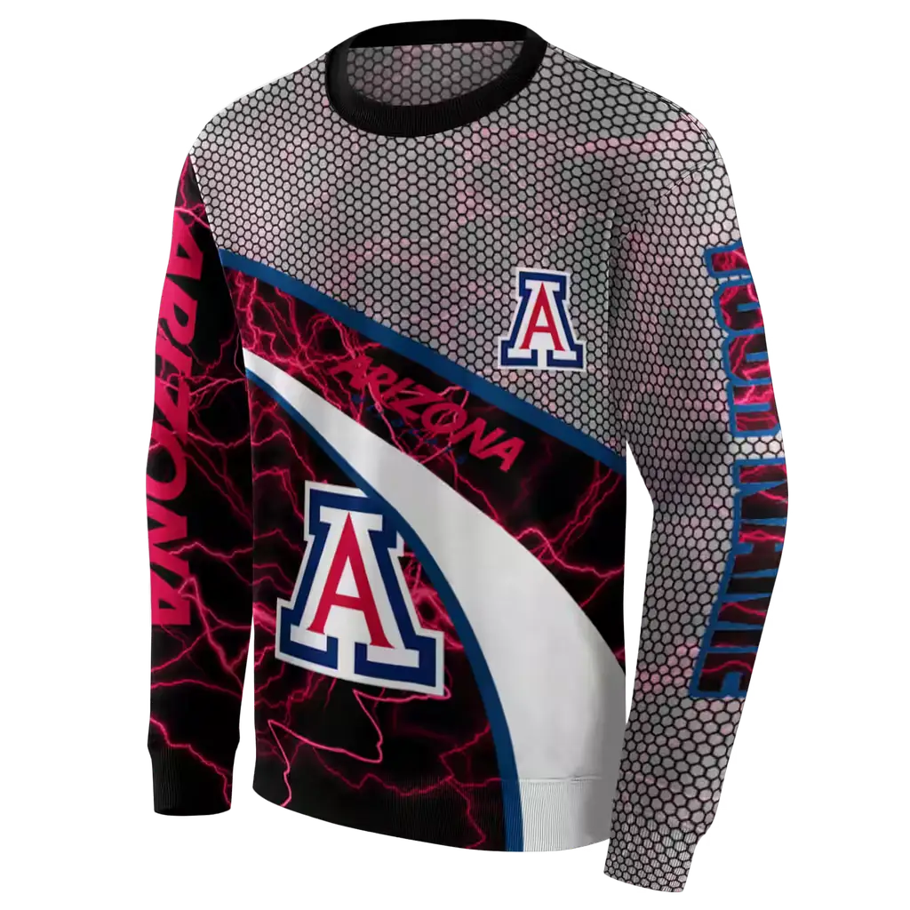 personalized arizona wildcats hexagonal mesh red black gray hoodie new arrival personalized arizona wildcats hexagonal mesh red black gray hoodie new arrival