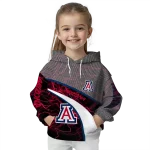 personalized arizona wildcats hexagonal mesh red black gray hoodie best selling