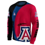 personalized arizona wildcats minimalist design red black hoodie best selling