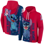 personalized arizona wildcats stitch red hoodie best selling
