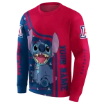 personalized arizona wildcats stitch red hoodie best selling