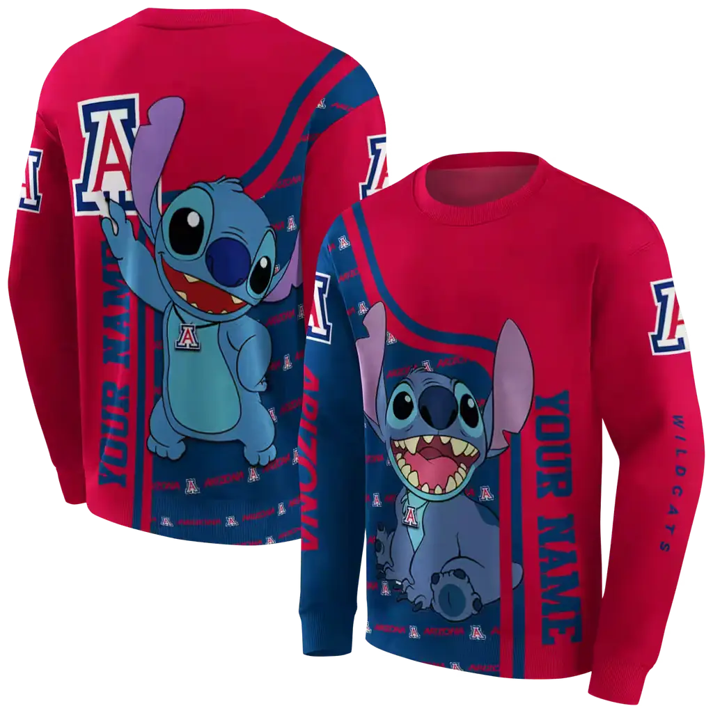 personalized arizona wildcats stitch red hoodie premium grade personalized arizona wildcats stitch red hoodie premium grade