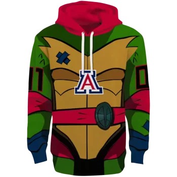 personalized arizona wildcats superhero armor red green hoodie best selling