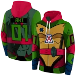 personalized arizona wildcats superhero armor red green hoodie best selling