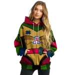 personalized arizona wildcats superhero armor red green hoodie best selling