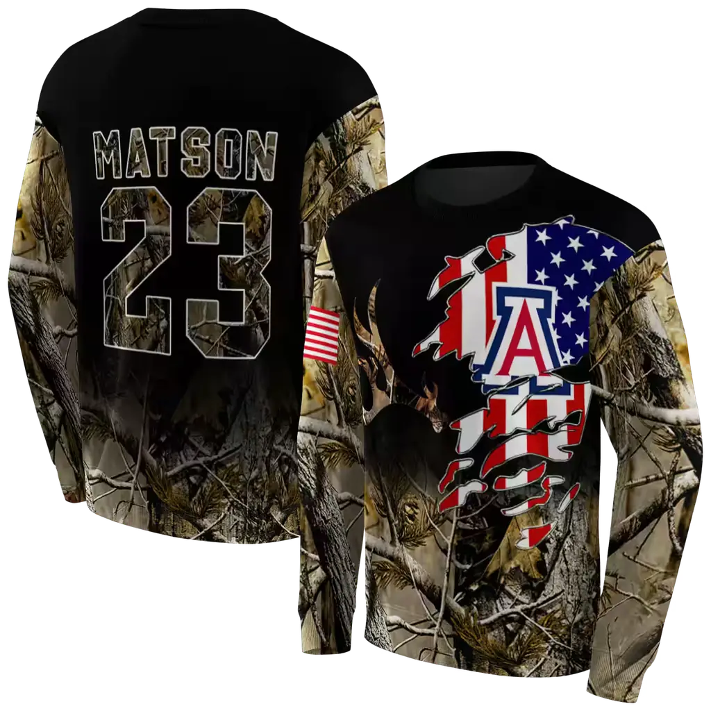 personalized arizona wildcats tree camo hoodie premium grade personalized arizona wildcats tree camo hoodie premium grade